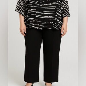 Retro Chic by Torino Black Wide Leg Dress Pants Plus Size 22W AA09